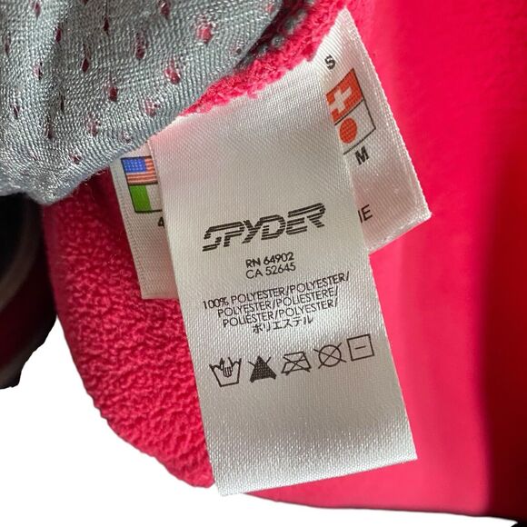 Spyder Endure Jacket Womens S Pink Full Zip Stretch Knit Pockets Fleece Lined - Picture 13 of 15